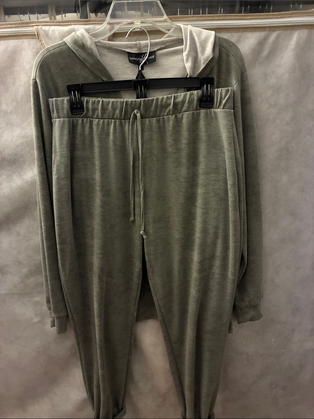 Cozy Olive Women's Jogger w/Long Sleeve Hoodie Pants Set Drawstring Waist